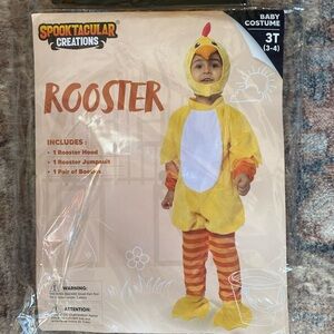 Spooktacular 3T Toddler Rooster/Chicken Halloween Costume with Hood and Booties